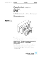 Endress+Hauser RIA15 Manual De Instrucciones Abreviado