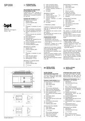 Bpt SP/200 Instrucciones Para La Instalación