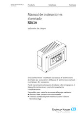 Endress+Hauser RIA16 Manual De Instrucciones Abreviado