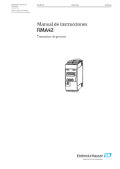Endress+Hauser RMA42 Manual De Instrucciones