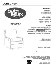 DOREL ASIA Baby Relax DL80511-GR Manual Del Usuario