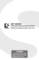 Stenner SVP Serie Manual De Instalación Y Mantenimiento