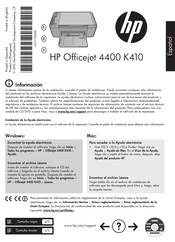 HP Officejet 4400 K410 Guía De Referencia