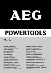 AEG PL 750 Manual De Instrucciones