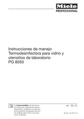 Miele Professional PG 8593 Instrucciones De Manejo