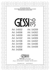 Gessi 316 54206 Manual De Instrucciones