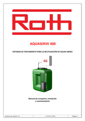 Roth AQUASERVE 400 Manual De Transporte, Instalación Y Mantenimiento