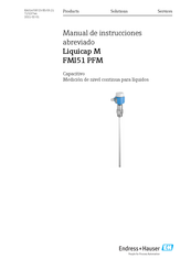 Endress+Hauser Liquicap M FMI51 PFM Manual De Instrucciones Abreviado