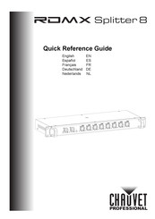 Chauvet Professional RDMX Splitter 8 Guía De Referencia Rápida