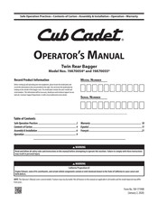Cub Cadet 19A70055 Serie Manual Del Operador