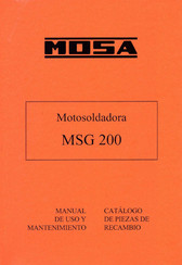 Mosa MSG 200 Manual De Uso Y Mantenimiento