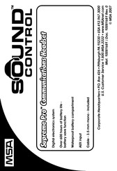 MSA SOUND CONTROL Supreme Pro Manual Del Usuario