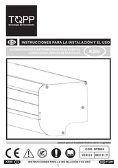 TOPP K500 Instrucciones Para La Instalación Y El Uso