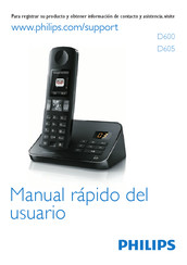 Philips D600 Manual Rápido Del Usuario