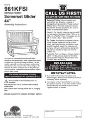 Garden Wood Furniture 961KFSI Instrucciones Para Armar