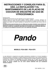 Pando PGA-4260 Instrucciones Y Consejos Para El Uso, La Instalación Y El Mantenimiento