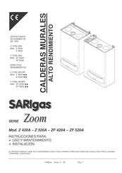 SARIgas Z 520A Instrucciones Para Uso Y Mantenimiento