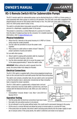 Little Giant RS-5 Manual Del Propietário