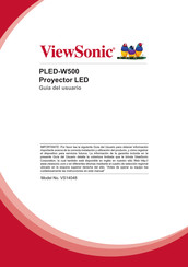 View Sonic PLED-W500 Guia Del Usuario