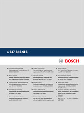 Bosch 1 687 846 016 Manual Original