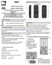 CAME DBCT Manual De Instrucciones