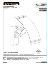 Portfolio VEL-112-9W-LED Manual De Instrucciones