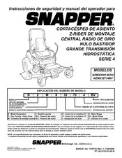 Snapper NZMX30614KHV Instrucciones De Seguridad Y Manual Del Operador