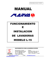 MARVA L-15 Funcionamiento E Instalación