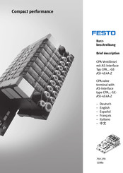Festo CPA-GE-ASI-4E4A-Z Serie Manual Del Usuario