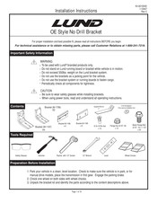 LUND OE Style No Drill Bracket Instrucciones De Instalación