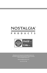 Nostalgia Products Coca-Cola RSM702COKE Instrucciones Y Recetas