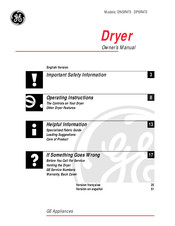 GE DNSR473 Manual Del Propietário