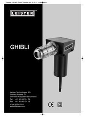 Leister Ghibli Instrucciones Para El Manejo