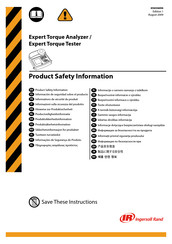 Ingersoll Rand Expert Torque Analyzer Información De Seguridad Sobre El Producto