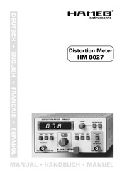 Hameg HM 8027 Manual De Usario