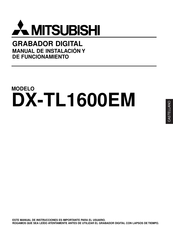 Mitsubishi DX-TL1600EM Manual De Instalación Y De Funcionamiento