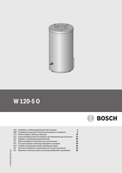 Bosch W 120-5 O Instrucciones De Instalación Y De Mantenimiento Para Los Técnicos