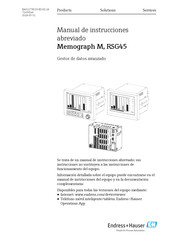 Endress+Hauser Memograph M RSG45 Manual De Instrucciones Abreviado