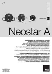 Nice Neostar A Instrucciones Y Advertencias Para La Instalación Y El Uso