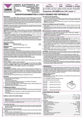 Cardin Elettronica S449 Serie Manual De Usario