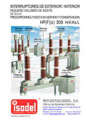 ISODEL HPF-309K Prescripciones,Puesta En Servicio Y Conservacion