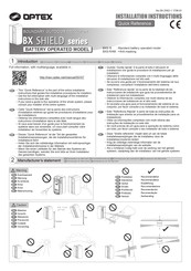 Optex BX SHIELD Serie Instrucciones De Instalación