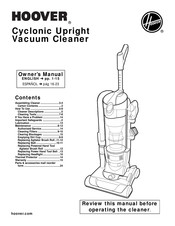 Hoover Cyclonic Upright El Manual Del Propietario