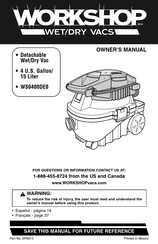 Workshop WS0400DE0 Manual Del Propietário