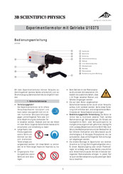 3B SCIENTIFIC PHYSICS U10375 Instrucciones De Uso