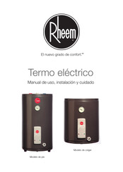 Rheem TEPCH085L Manual De Uso, Instalación  Y Cuidado