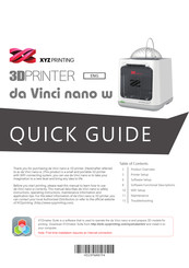 XYZ Printing Da Vinci nano w Guía Rápida