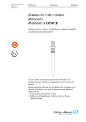 Endress+Hauser Memosens COS81D Manual De Instrucciones Abreviado