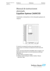 Endress+Hauser Liquiline System CA80COD Manual De Instrucciones Abreviado