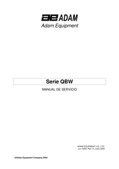 Adam Equipment QBW Serie Manual De Servicio